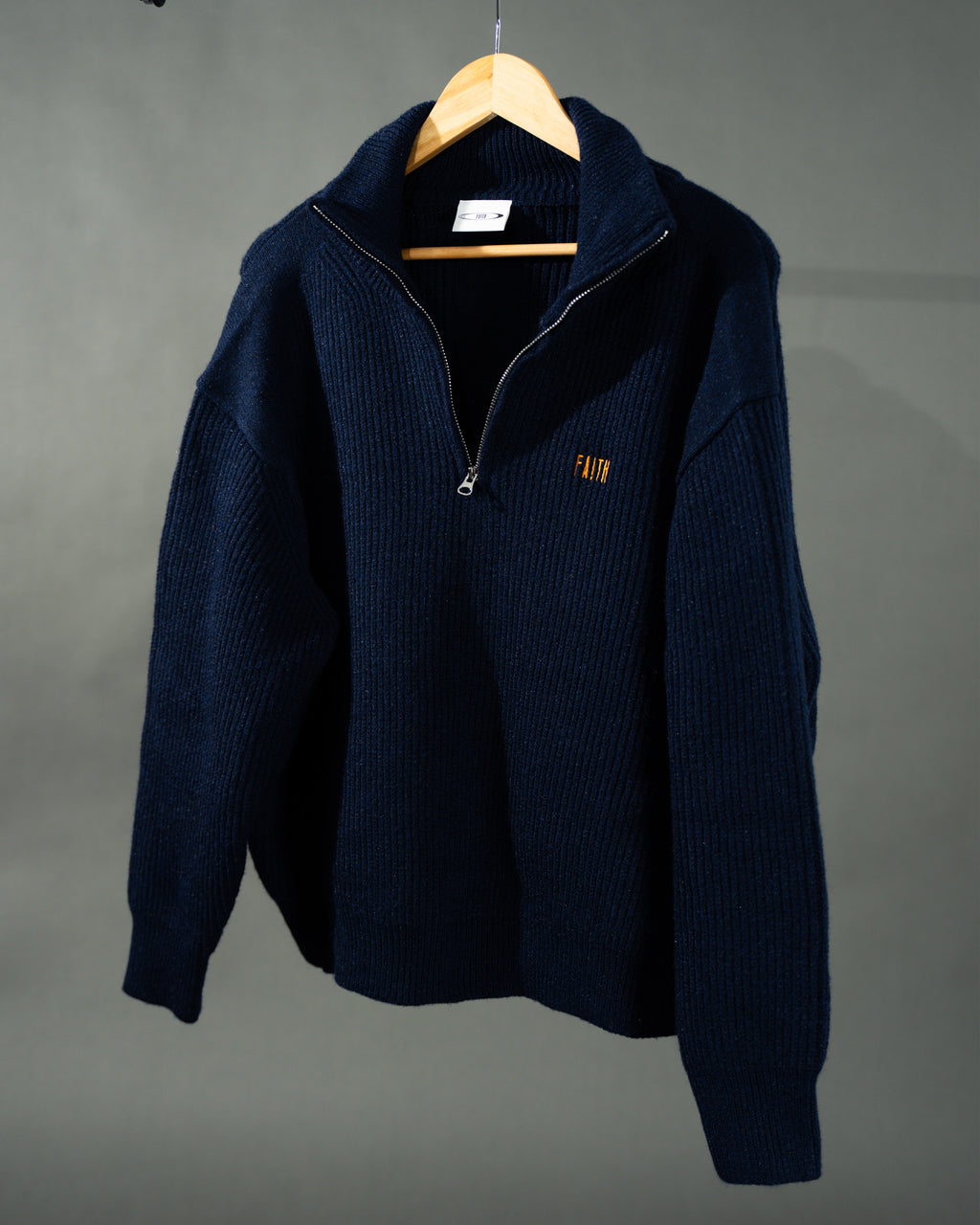 半拉鍊高領毛衣